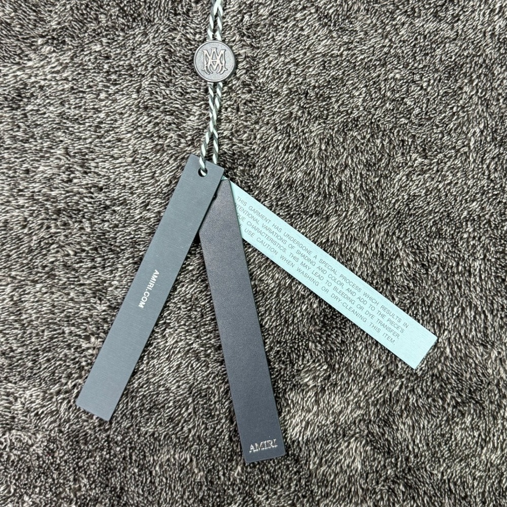 AMIRI Authentic Clothing Hang Tags MA Logo Designer Luxury Garment Tag Set